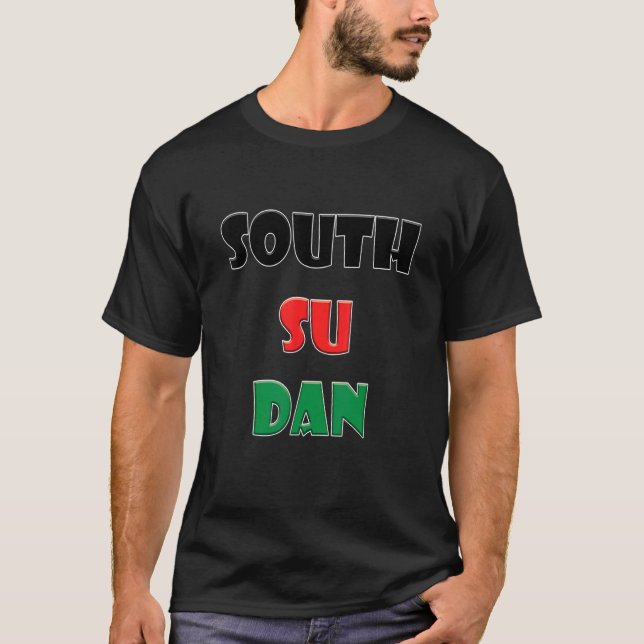 South Sudan Colourful Words T-Shirt (Front)