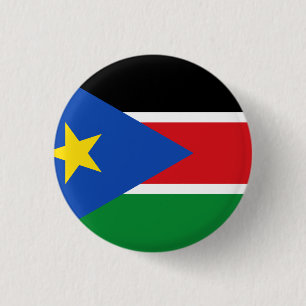 South Sudan Flag 1 Inch Round Button