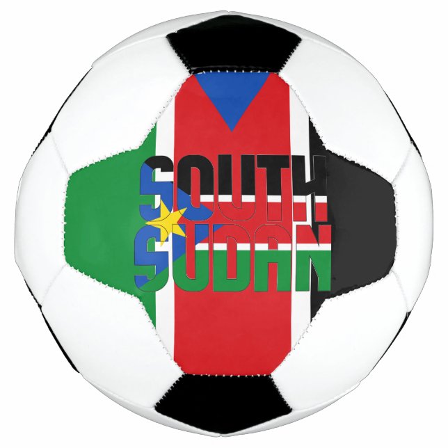 South Sudan Flag Adorable Patriotic Soccer Ball (Front)