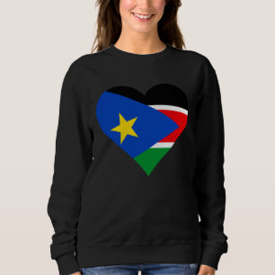South Sudan Flag Heart South Sudan Love South Sud Sweatshirt