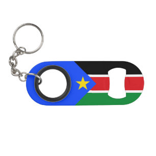 South Sudan Flag Keychain Bottle Opener
