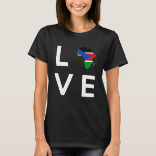 South Sudan Flag Love Africa Continent for South S T-Shirt