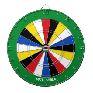 South Sudan Flag Patriot's Bullseye Dartboard