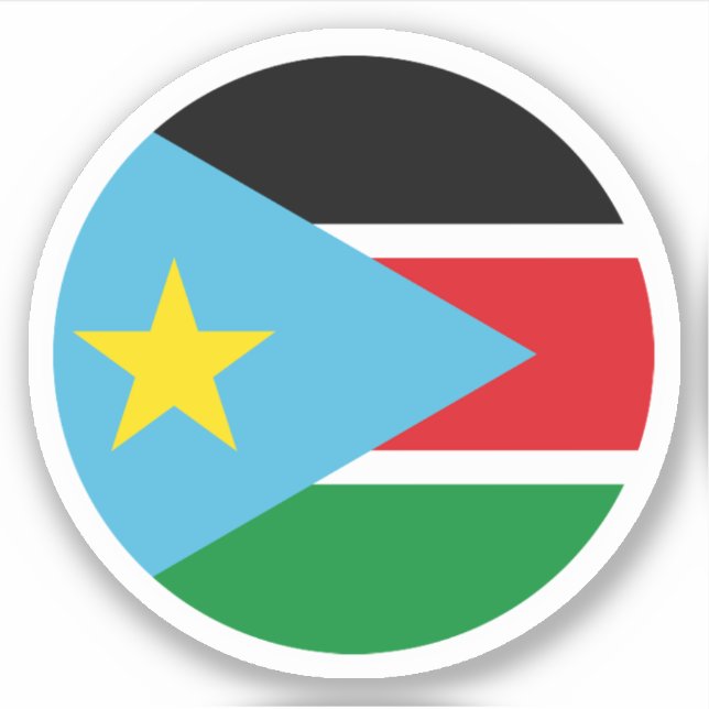 South Sudan Flag Round Sticker (Front)