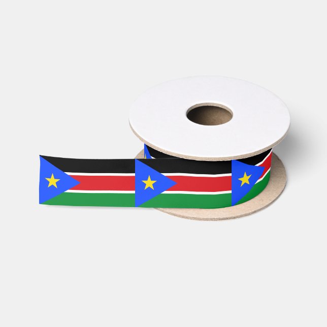 South Sudan Flag Satin Ribbon (Spool)