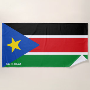 South Sudan Flag Splendid Patriotic Beach Towel