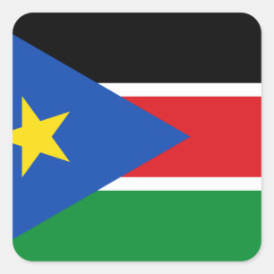 South Sudan Flag Square Sticker