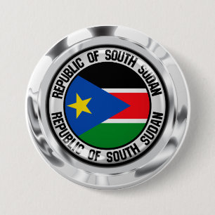 South Sudan Round Emblem 3 Inch Round Button