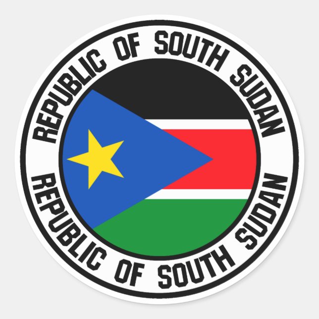South Sudan Round Emblem Classic Round Sticker (Front)