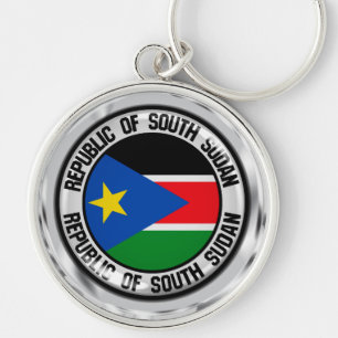 South Sudan Round Emblem Keychain