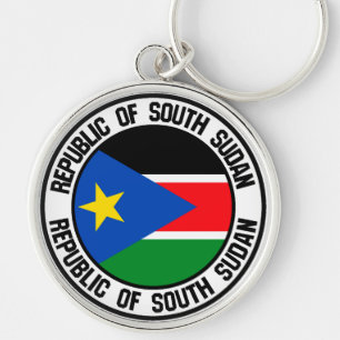 South Sudan Round Emblem Keychain