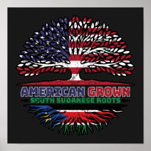 South Sudan South Sudanese American USA Tree Roots Poster