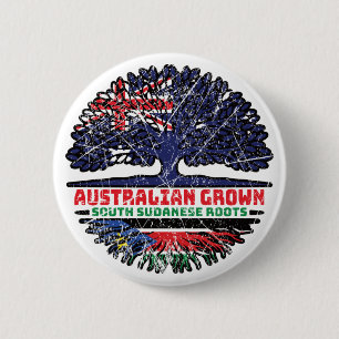 South Sudan South Sudanese Australian Australia 2 Inch Round Button