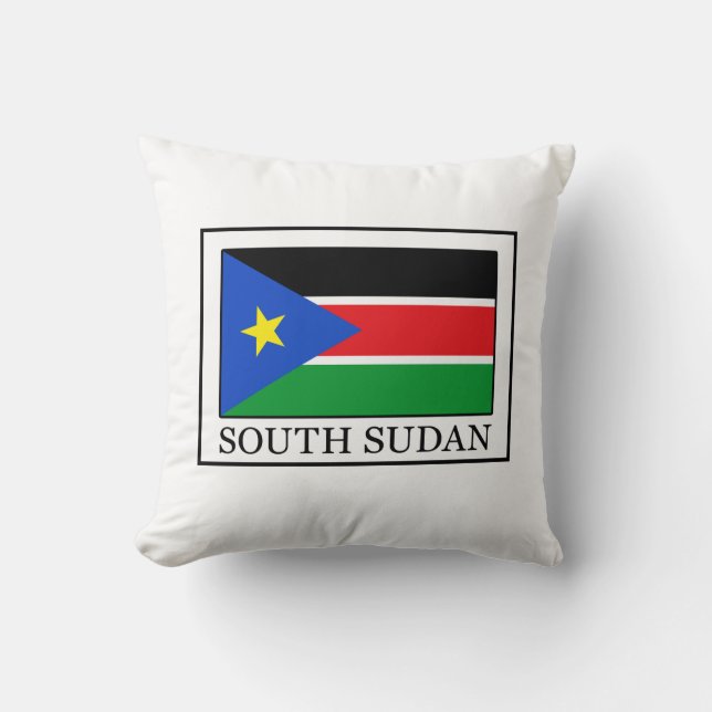 South Sudan Throw Pillow (Front)