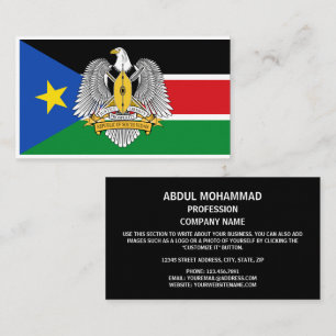 South Sudanese Flag & Coat of Arms, South Sudan Business Card