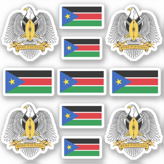 South Sudanese symbols /Coat of arms and flag (Front)