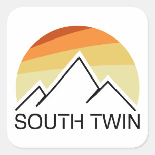 South Twin Mountain New Hampshire Retro Square Sticker