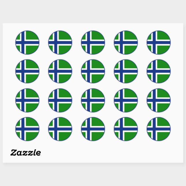 South Uist Flag Classic Round Sticker (Sheet)