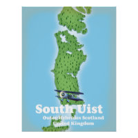 South Uist Outer Hebrides Scotland map