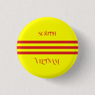 south vietnam flag 1 inch round button