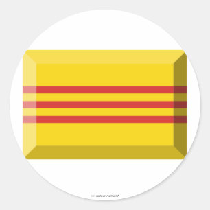 South VietNam Flag Jewel Classic Round Sticker