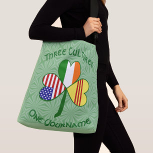 South Vietnam Ireland USA Shamrock Flag Personal Crossbody Bag