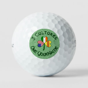 South Vietnam Ireland USA Shamrock Flag Personal Golf Balls
