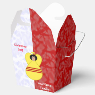 South Vietnamese Angel Flag on Red and White  Favor Box