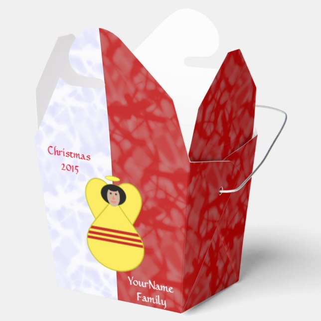 South Vietnamese Angel Flag on Red and White  Favor Box (Opened)