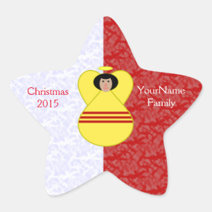 South Vietnamese Angel Flag on Red and White  Star Sticker