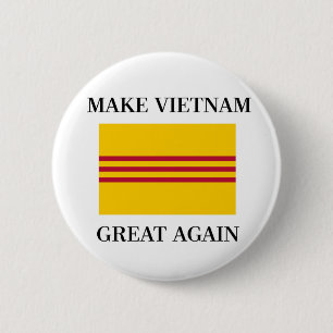South Vietnamese Flag - Make Vietnam Great Again 2 Inch Round Button