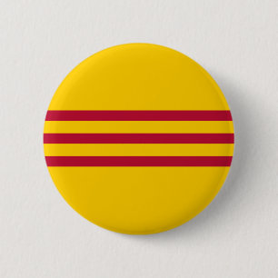 South Vietnamese Flag - Vietnam Cờ vàng ba sọ 2 Inch Round Button