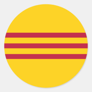 South Vietnamese Flag - Vietnam Cờ vàng ba sọ Classic Round Sticker