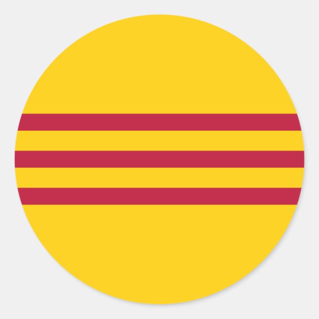 South Vietnamese Flag - Vietnam Cờ vàng ba sọc đỏ Classic Round Sticker (Front)