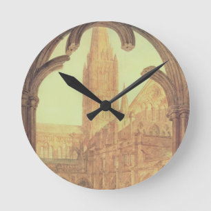 South View of Salisbury Cathedral from the Cloiste Round Clock