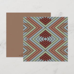 South West American Indian Style Patterned Art Card