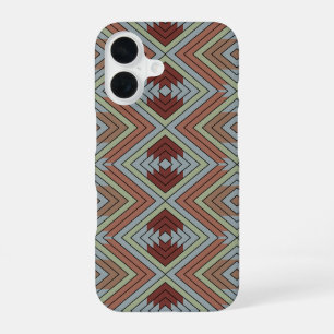 South West American Indian Style Patterned Art iPhone 16 Case