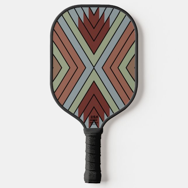 South West American Indian Style Patterned Art Pickleball Paddle (Back)