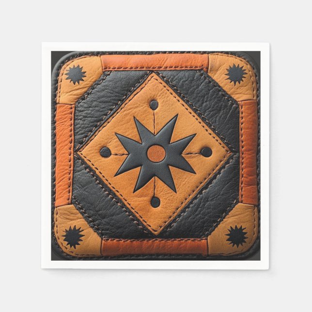South West Beautiful Country Style Leather Napkin (Front)