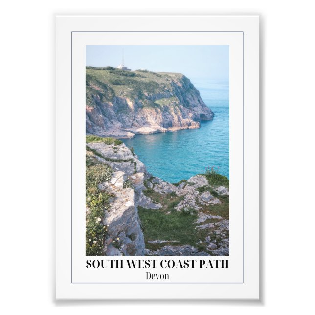 South West Coast Path, Brixham, Cornwall Photo Print (Front)