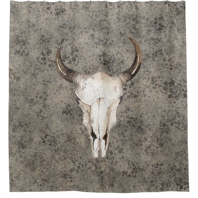 South-West Rustic Ranch Skull Brown Splatter (Front)