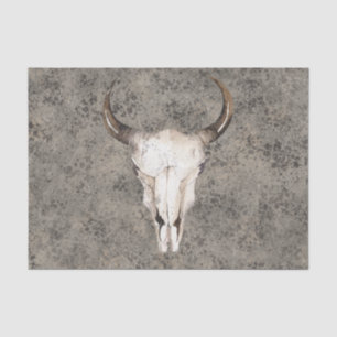 South-West Rustic Ranch Skull Brown Splatter Tissue Paper