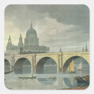 South West view of St Pauls Cathedral Square Sticker
