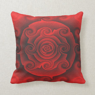 South Western Desert Red Rose Style Throw Pillow