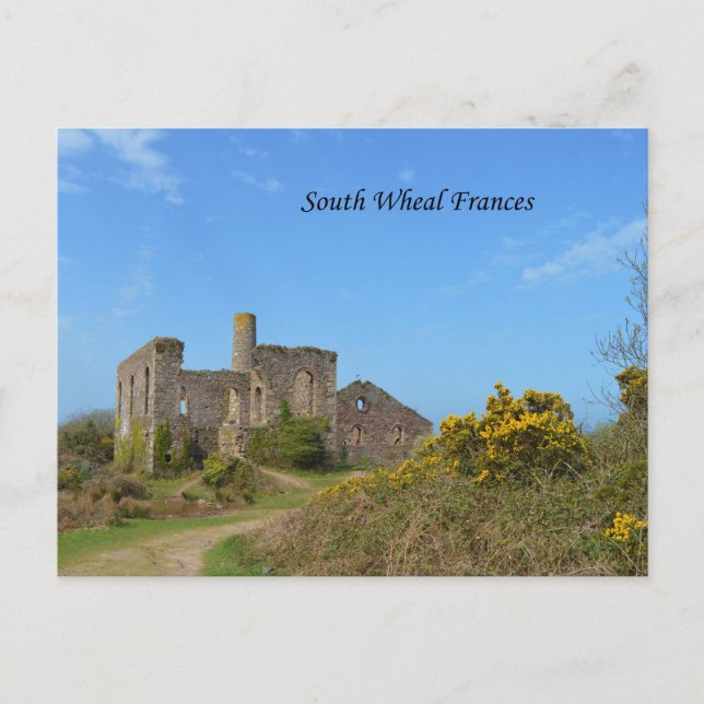 South Wheal Frances Mine Cornwall England Postcard (Front)