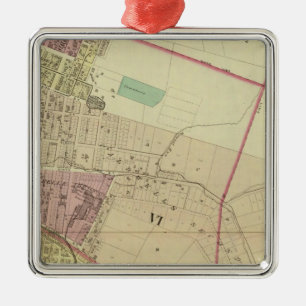 South Wheeling, fifth, sixth and eighth wards Metal Ornament