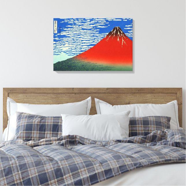 South Wind, Clear Sky Katsushika Hokusai 1830  Canvas Print (Insitu(Bedroom))