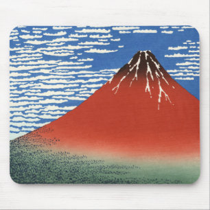 South Wind Clear Sky, Red Fuji, Katsushika Hokusai Mouse Pad