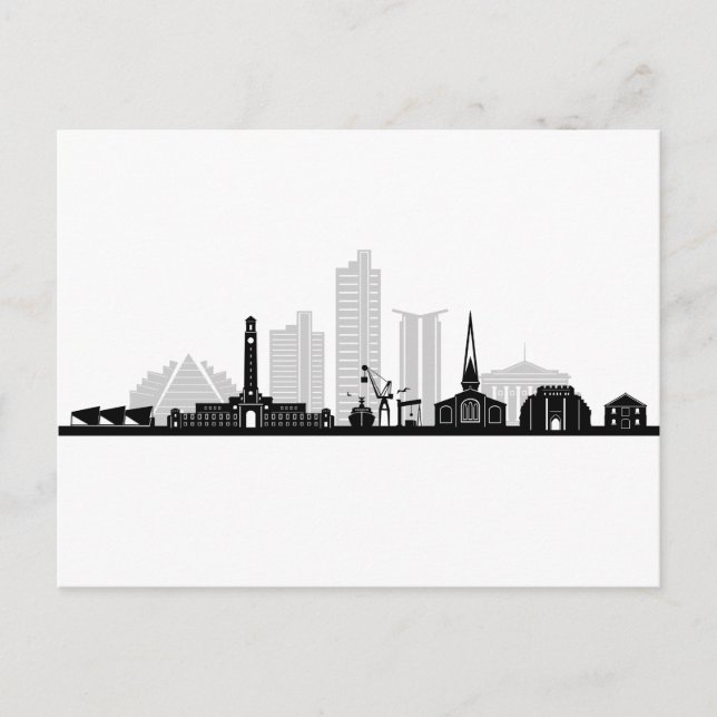 SOUTHAMPTON England fußball City Skyline Silhouett Postcard (Front)