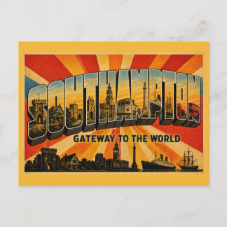 Southampton England Gateway to the World Vintage Postcard